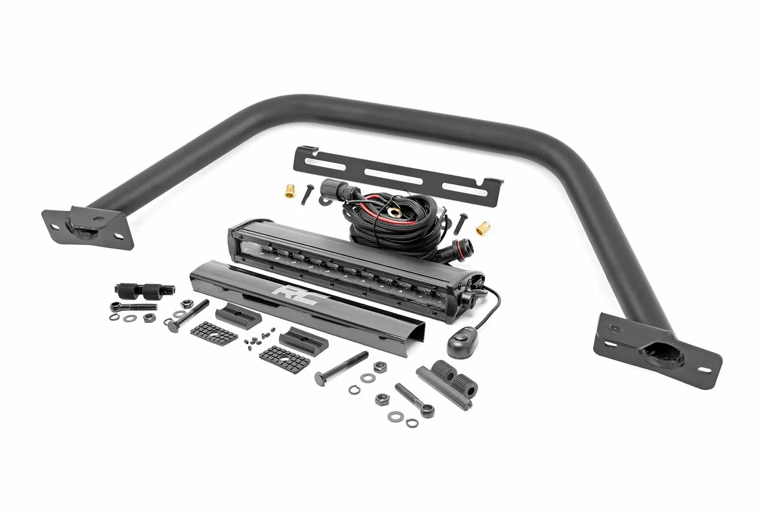 Fits Ford Bronco(21-24) Safari Bar 12_ LED Light Bar Black Single Steel 51116